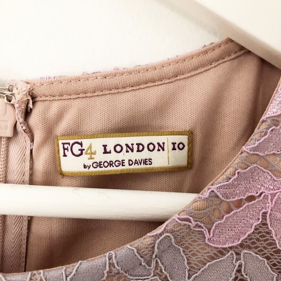 Stunning Pastel Lace Midi Layered Sheath Dress 4/6 - Picture 3 of 7